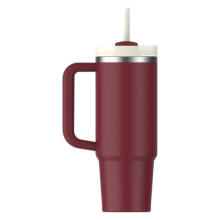 Thermo mug with straw The Quencher H2.O FlowState Tumbler 0.89L dark red