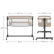 KINDERKRAFT Co-Sleeping Crib Nestee Up Beige