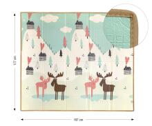 MILLY MALLY Folding Foam Mat Play Pastel Deer T1