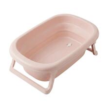 TEGA FB-004-130 Folding Bathtub with Drain, Light Pink