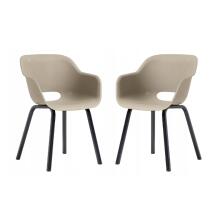 Garden chairs 2 pcs. Noa Cup silver sage color