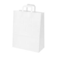 Basic L White Paper Bag Art.P21761 size 32 x 16 x 44 cm