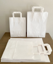 Basic M White Paper Bag Art.P50902 size 32 x 16 x 27 cm