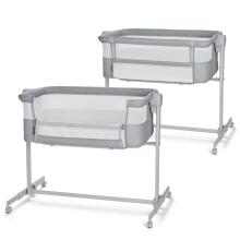 KINDERKRAFT Co-Sleeping Crib Nestee Up 2 Full Light Grey
