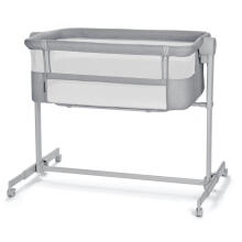 KINDERKRAFT Co-Sleeping Crib Nestee Up 2 Full Light Grey