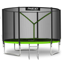10ft/312cm Garden Trampoline with External Net and Ladder Neo-Sport