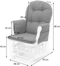 Mendler Relaxing Rocking Chair Art.HWC-C76 Dark Grey  Šūpuļkrēsls
