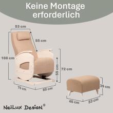 NeiLux Design Relaxing Rocking Chair Art.278409 Beige  Šūpuļkrēsls