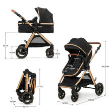 KINDERKRAFT Multifunctional Stroller ESME 3in1 Pure Black+MINK PRO 2
