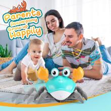 Crab Baby Toy Art.278759  Interactive crab crawler with sound green