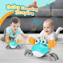 Crab Baby Toy Art.278759  Interactive crab crawler with sound green