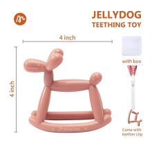 Miraloop Jellydog Teething Ring  Art.278765   Silicone rattle (100% natural)
