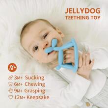 Miraloop Jellydog Teething Ring  Art.278765   Silicone rattle (100% natural)