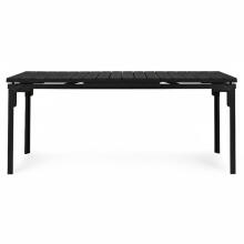 Extendable Garden Table 180–240 cm for 12 People, Steel & HDPE, Black MultiGarden