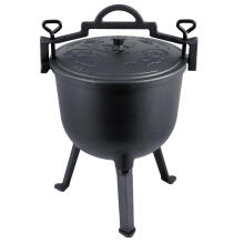 Cast Iron Pot 11l Hunting Pot for Roasting over Fire Grill BD-482 348210