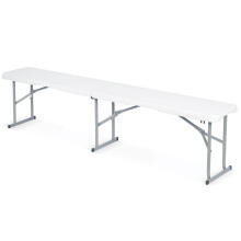 Folding garden catering bench 180 cm Plonos white