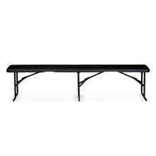 Garden catering folding bench 180 cm Plonos black