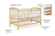 La Bebe™ Kids Wood Cot Sosna Art.279424 Natural Bērnu kokā gultiņa 120x60cm