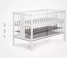 La Bebe™ Kids Wood Cot Sosna Art.279424 Natural Bērnu kokā gultiņa 120x60cm
