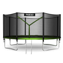 14ft/435cm Garden Trampoline with External Net and Ladder Neo-Sport
