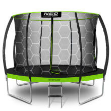 Shaped Garden Trampoline 14ft/435cm with Internal Net Neo-Sport