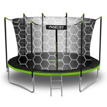 14ft/435cm Garden Trampoline with Internal Net and Ladder Neo-Sport