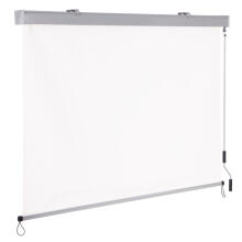 Vertical roll-up awning with crank, balcony, terrace, gazebo, beige, MultiGarden