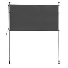 Clamp-On Retractable Awning with Crank, Height Adjustable, Anthracite MultiGarden