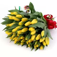 Fresh La Petit Fluer Art. LPT-TY9 Fresh Yellow Tulips Bouquet – 21 pcs (delivery next day to Pērnavas 5)