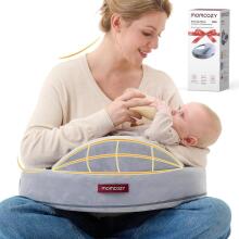 Momcozy Memory Foam Nursing Pillow with Safety Border Art.280037 Pink Ergonomisks barošanas spilvens, kas izgatavots no memory foam ar aizsargājošu sānu maliņu