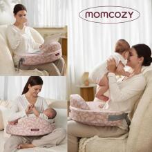 Momcozy Memory Foam Nursing Pillow with Safety Border Art.280037 Pink Ergonomisks barošanas spilvens, kas izgatavots no memory foam ar aizsargājošu sānu maliņu
