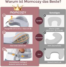 Momcozy Memory Foam Nursing Pillow with Safety Border Art.280037 Pink Ergonomisks barošanas spilvens, kas izgatavots no memory foam ar aizsargājošu sānu maliņu