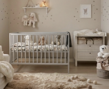Bocian Baby Cot Magda 120x60 Art.280151 White Детская деревянная кроватка 120x60см