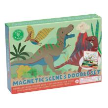 Magnetic Game and Drawing Set, Dinosaurs