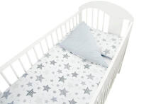 Bedding set - 6  parts - 120/90/360 - NEW STARS - GREY