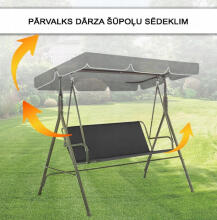 Z-HOME, 110 × 90 cm, Art.23207S, replacement garden swing seat cover, waterproof base material