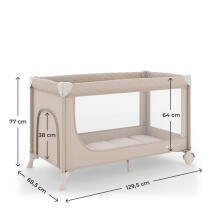 KINDERKRAFT Travel Crib LEODY UP beige