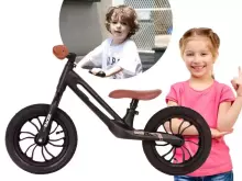 Aga Design Qplay Racer Art.281263 Black  Children's runner bike with a metal frame and inflatable wheels