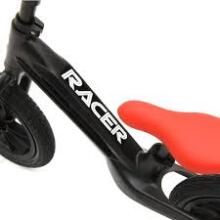 Aga Design Qplay Racer Art.281263 Black  Children's runner bike with a metal frame and inflatable wheels