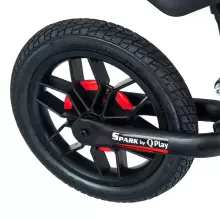 Aga Design Qplay Spark Led Art.28124 Red Children's runner bike with a metal frame and inflatable wheels