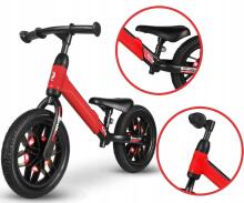 Aga Design Qplay Spark Led Art.28124 Red Children's runner bike with a metal frame and inflatable wheels