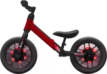 Aga Design Qplay Spark Led Art.28124 Red Children's runner bike with a metal frame and inflatable wheels