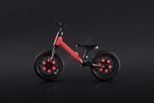 Aga Design Qplay Spark Led Art.28124 Red Children's runner bike with a metal frame and inflatable wheels