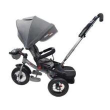 Bebe Basic Schumacher Kid  Air Trike Art.281266 Black Children's tricycle with handlebars, roof and inflatable wheels