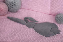 Bedding set - 5 parts - 120/90/180 - KRÓLICZEK SWETER - PINK