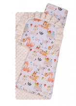 Bedding set to Strolley - 634 - MINKY / COTTON PRINT - ECRU