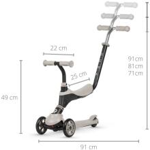 Qplay Sema 5 in 1 Scooter Art.281328 Beige Детский самокат с сиденьем 3 в 1