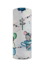 Autiņš - 25462 - FLANEĻA DRUKA - EGA - PELĪTE KAFIJAS TASEĒ - ZILA/ROŽU - izmērs 70x80 cm