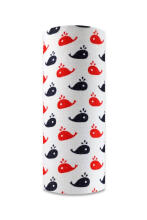 Diaper - 19652 - TETRA PRINT - EGA - WIELORYB - NAVY BLUE/RED - size 60x80 cm
