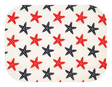 Diaper - 19652 - TETRA PRINT - EGA - GWIAZDY - NAVY BLUE/RED - size 60x80 cm